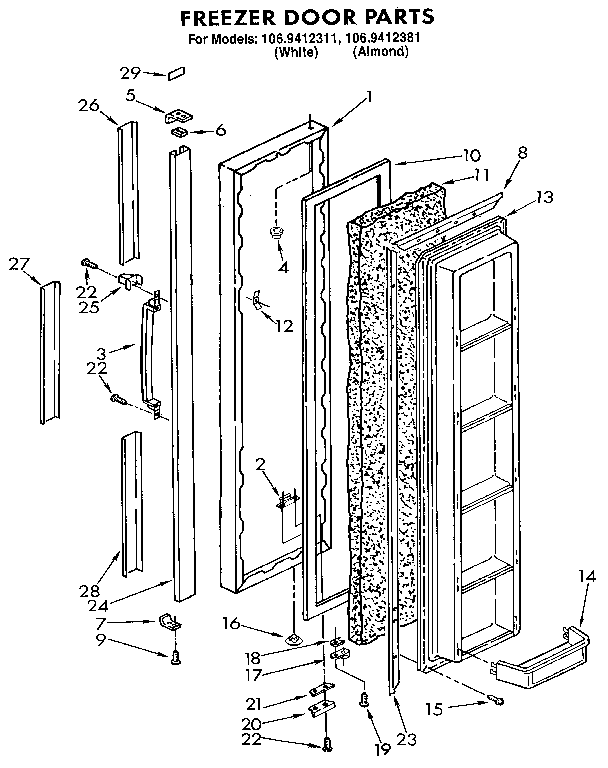 Freezer door