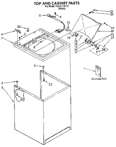 Top and cabinet