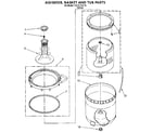 Kenmore 11091110110 agitator, basket and tub diagram