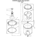 Kenmore 11091121110 agitator, basket and tub diagram