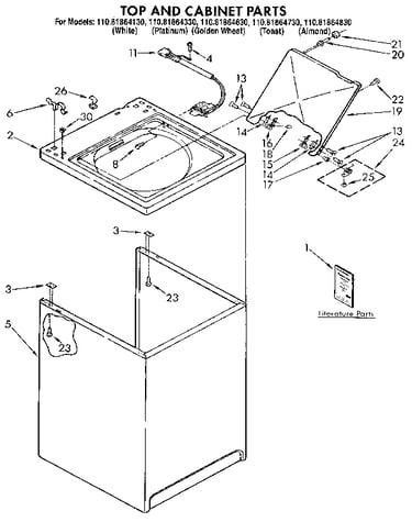 Top and cabinet