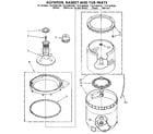 Kenmore 11081864730 agitator, basket and tub diagram