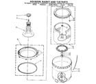 Kenmore 11082467740 agitator, basket and tub diagram