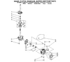 Kenmore 11082467840 brake, clutch, gearcase, motor and pump diagram