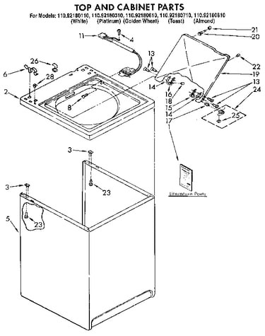Top and cabinet