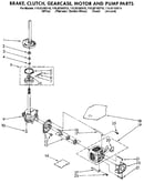 Brake, clutch, gearcase, motor and pump