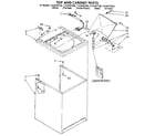 Kenmore 11082427740 top and cabinet diagram
