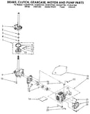 Brake, clutch, gearcase, motor and pump