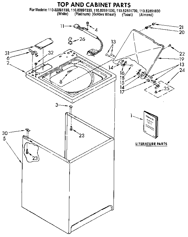 Top and cabinet