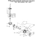 Kenmore 11082891330 brake, clutch, gearcase, motor and pump diagram