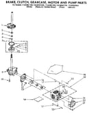 Brake, clutch, gearcase, motor and pump