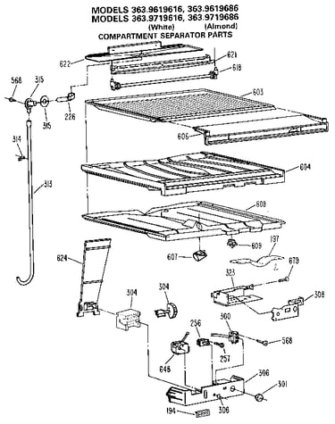 Comparment separator/divider block