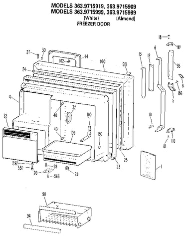 Freezer door