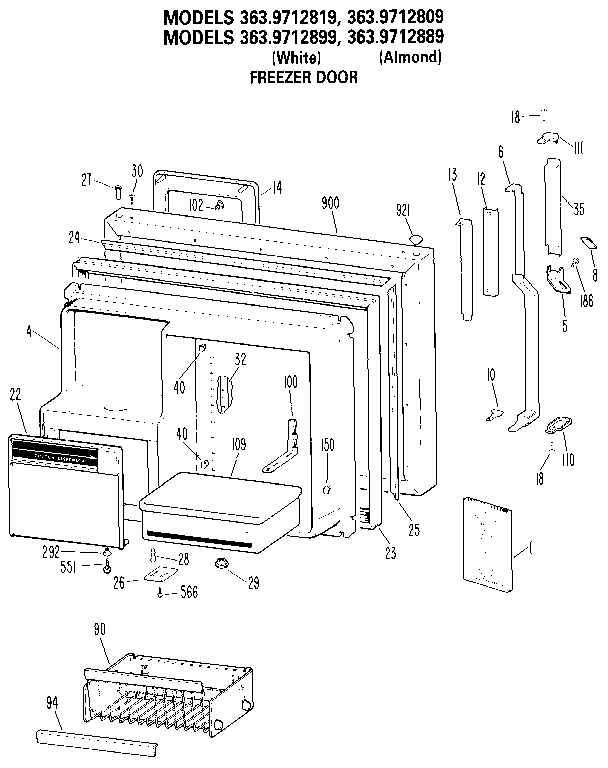Freezer door