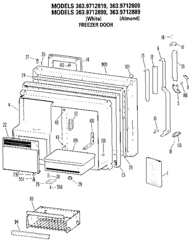 Freezer door