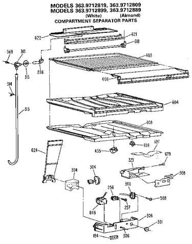 Comparment separator/divider block