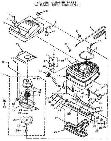 Nozzle and motor assembly