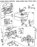 Air cleaner, fuel tank, and carburetor assembly