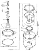 Agitator, basket and tub