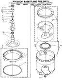 Agitator, basket and tub