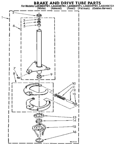 Brake and drive tube