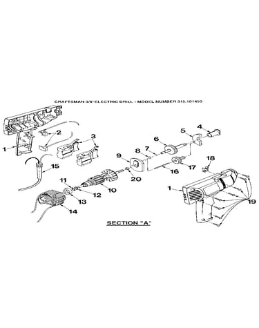 Craftsman 3/8" electric drill