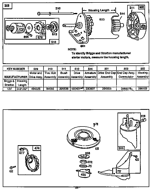 Motor and drive assembly