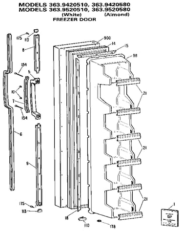 Freezer door