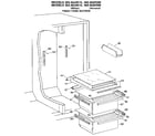 Kenmore 3639420580 shelves and accessories diagram