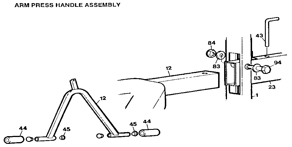Arm press handle assembly