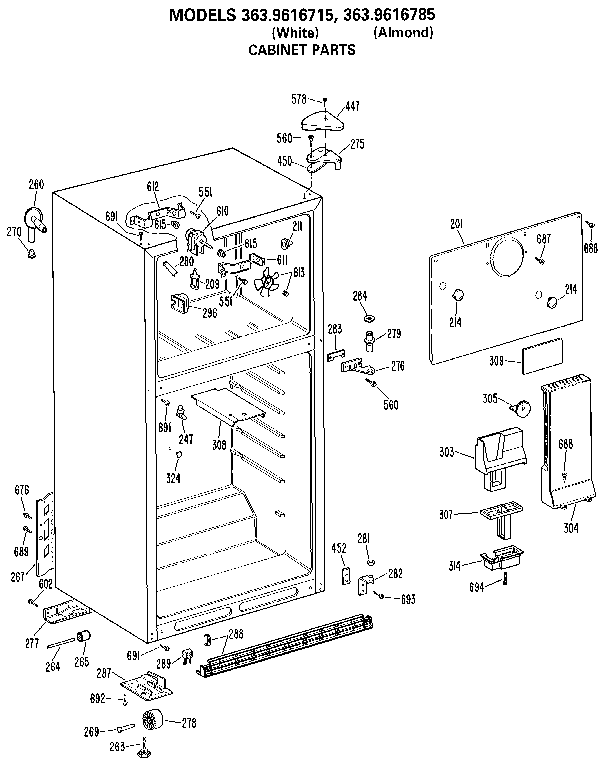 Cabinet parts