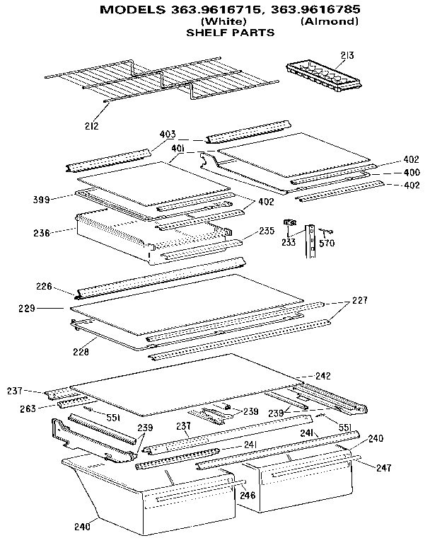 Shelf parts