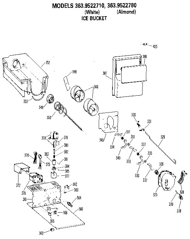 Ice bucket/auger