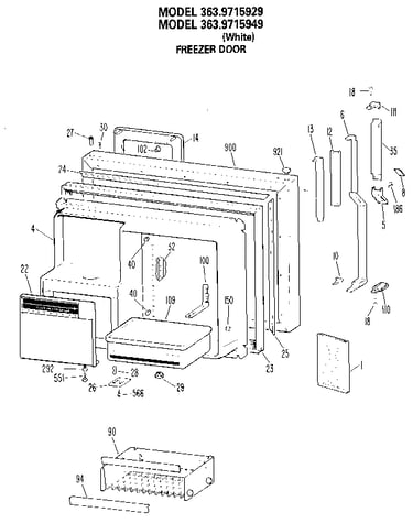 Freezer door