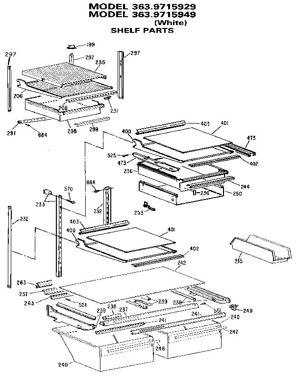 SHELVES AND ACCESSORIES