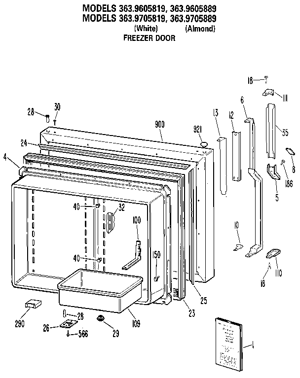 FREEZER DOOR