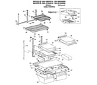 Kenmore 3639705889 shelves and accessories diagram