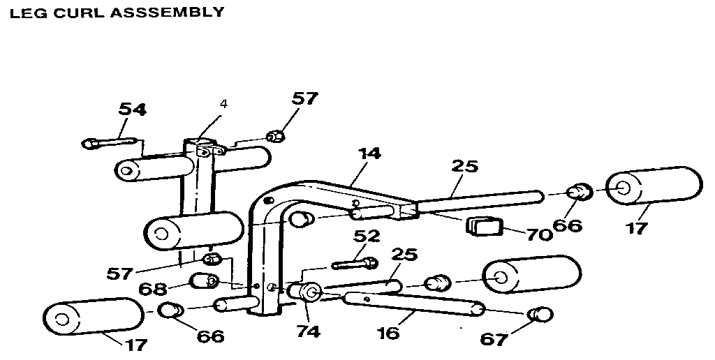 Leg curl assembly