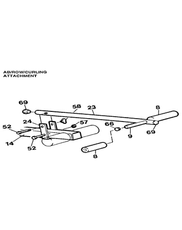Ab/row/curling attachment