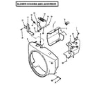 Craftsman 73911054D blower housing and governor diagram