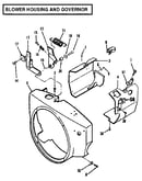 Blower housing and governor