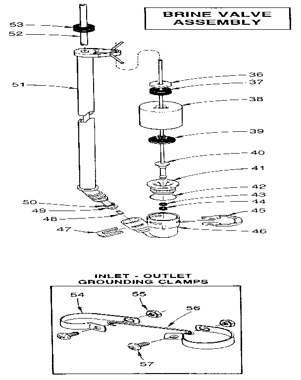 Brine valve assembly