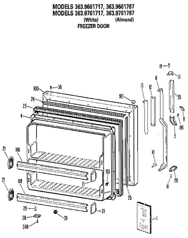 Freezer door