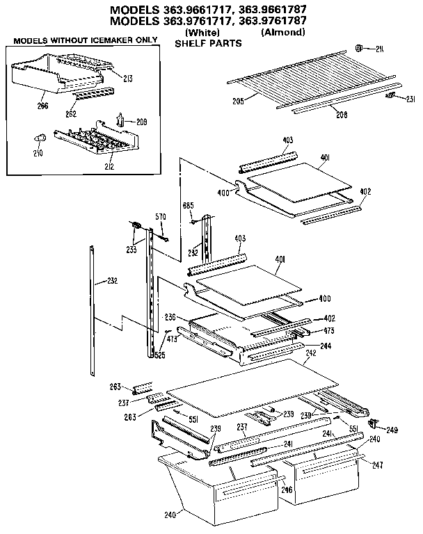 SHELVES AND ACCESSORIES