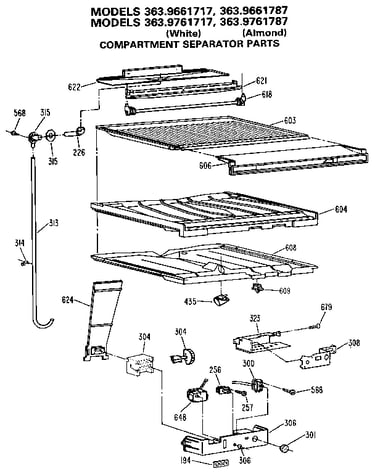 Comparment separator/divider block