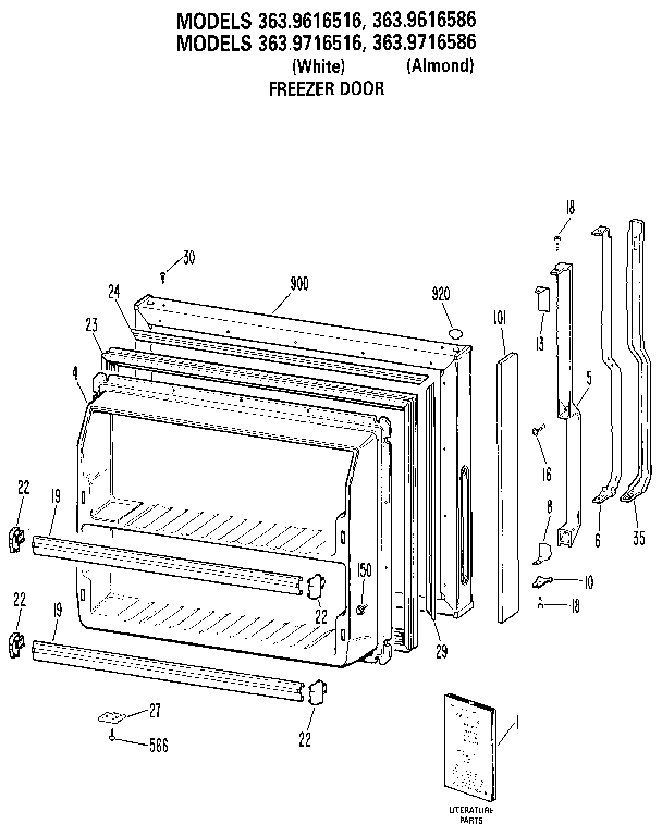 Freezer door