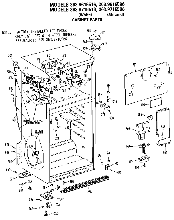 Cabinet parts
