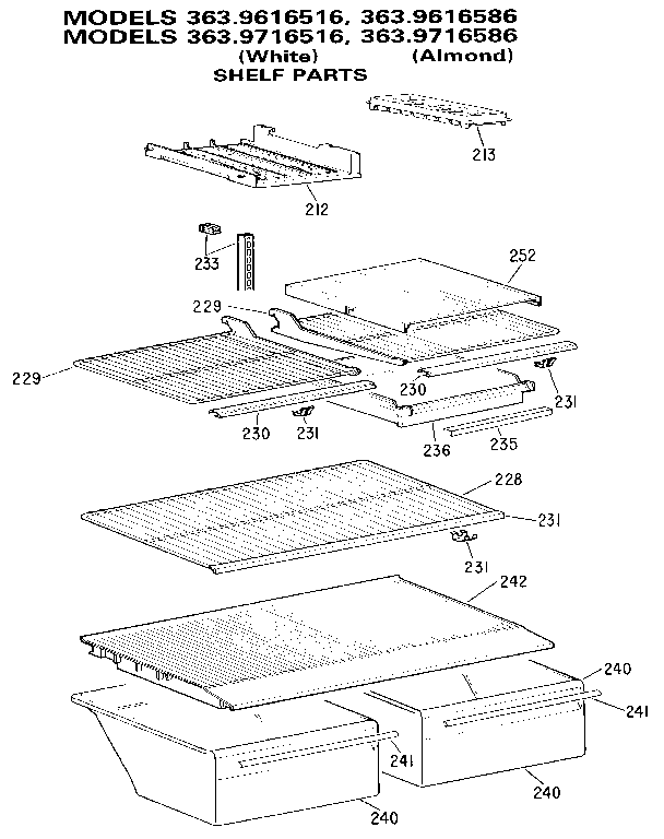 SHELVES AND ACCESSORIES