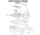 Kenmore 3639616516 shelves and accessories diagram