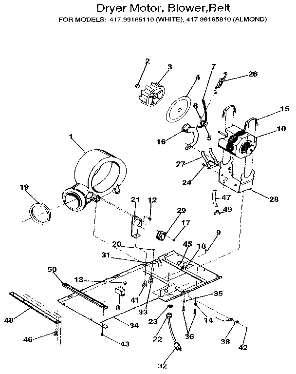 Motor and blower